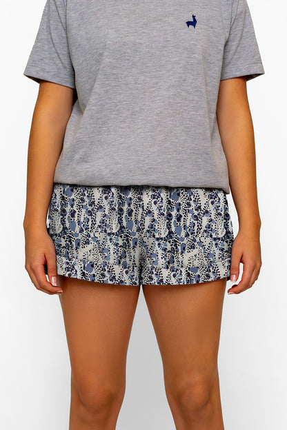 Bermuda Mujer Manchas azul CH