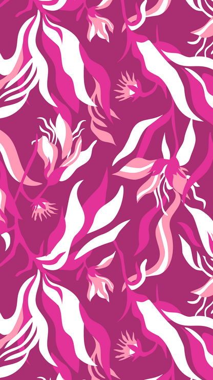 Pantalón Mujer Florales Africanas Fucsia CH