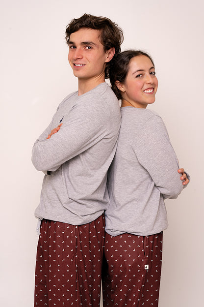 Pantalón Hombre Llamas vinotinto PD