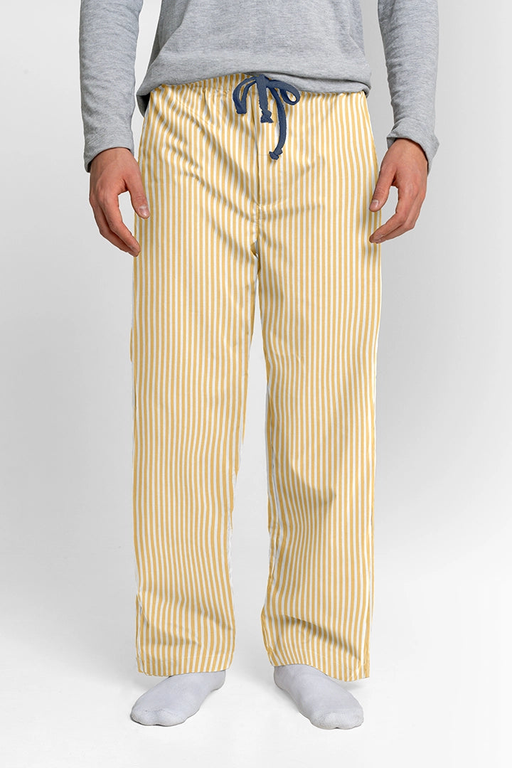 Pantalón Hombre Rayas Amarillo blanco TP