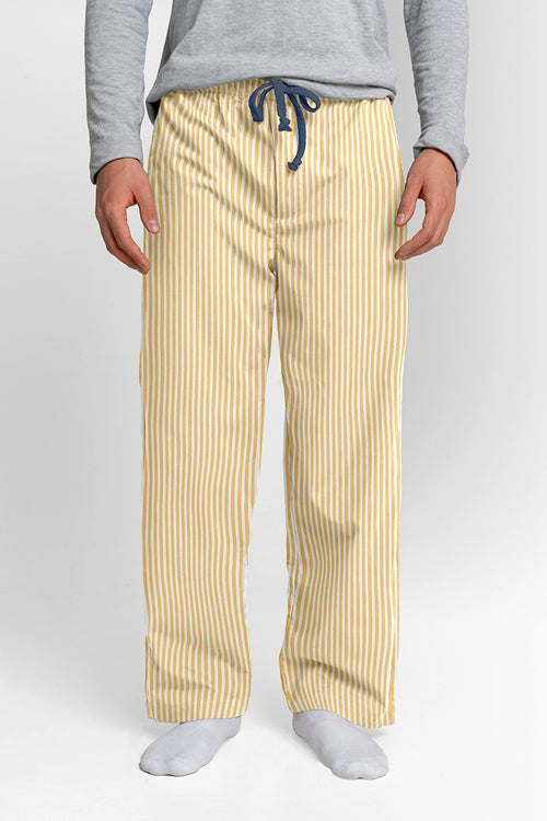 Pantalón Hombre Rayas Amarillo blanco TP