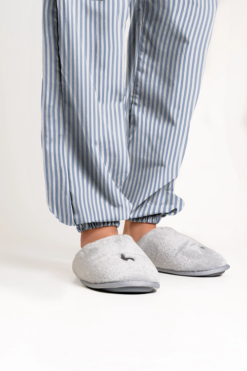 Pantalón Mujer Rayas Azul Claro Blanco CH