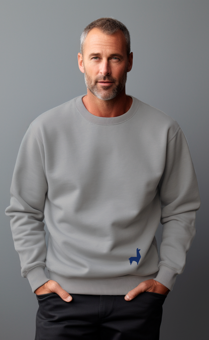 Saco redondo Unisex Llama Gris jaspe-azul oscuro